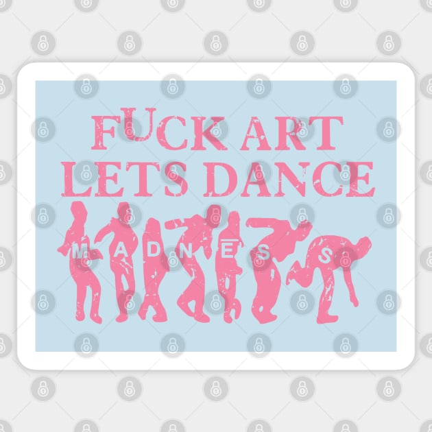 Madness - Lets Dance 80s Vintage Retro Collector Pink Sticker by Skate Merch